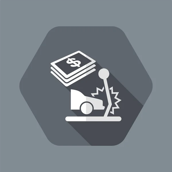 汽车保险付款-美元-矢量 web 图标 — 图库矢量图片