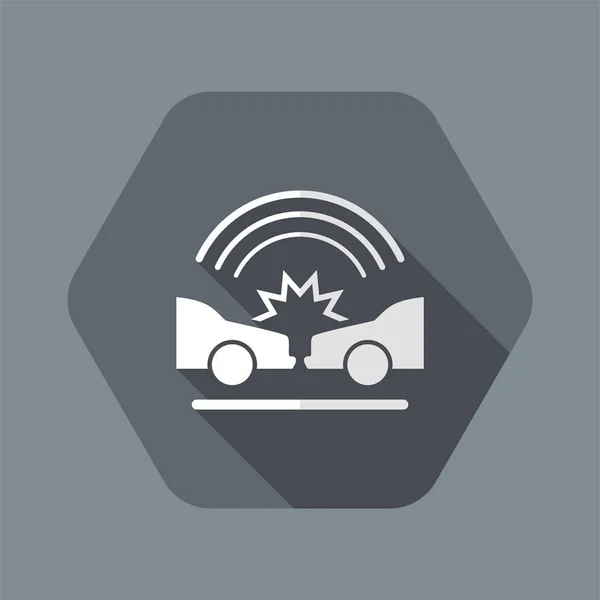 Protección por satélite para accidentes de coche - Vector icono web — Vector de stock
