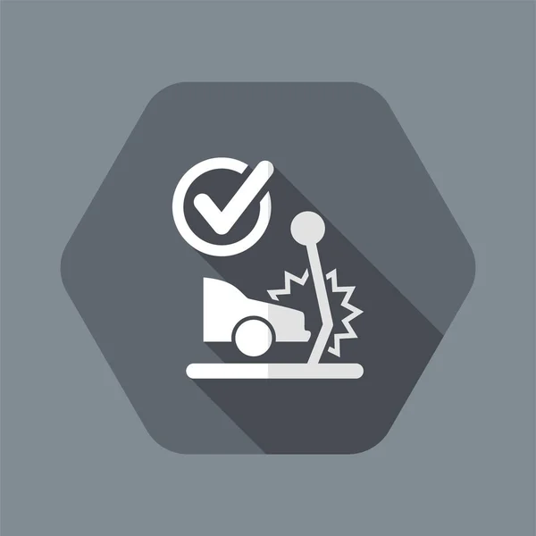 Car crash check - Vector web icon — Stock Vector