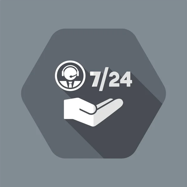 Telefon pomocy 7/24 - Vector web icon — Wektor stockowy