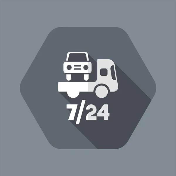 Road assistance car 7 / 24 - Vector web icon — стоковый вектор