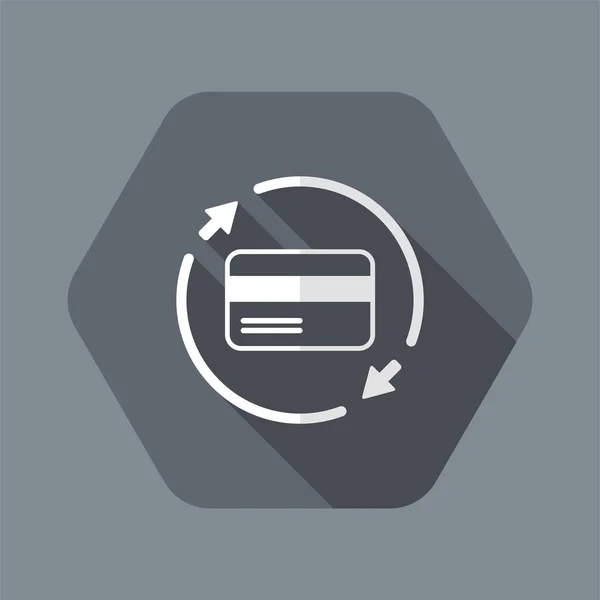 Servicios completos de tarjetas de crédito 24 / 7 - Vector icono web — Vector de stock