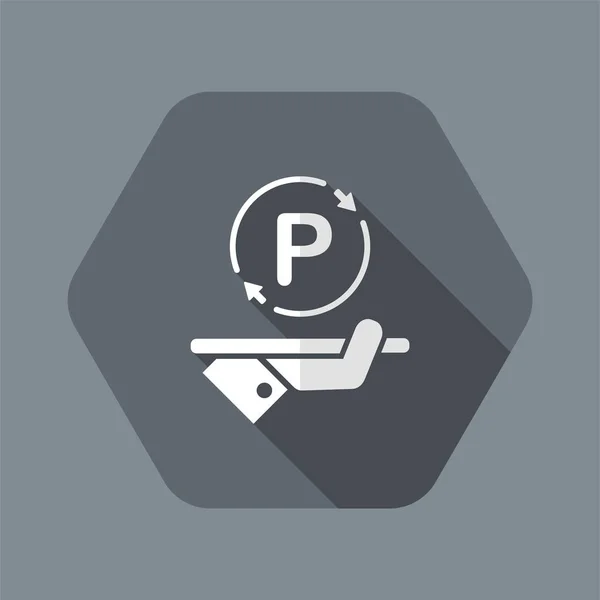 Gestage parkeren servicegebied - Vector web icon — Stockvector
