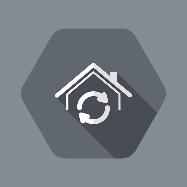 Renovierung des Hauses - Vektor-Web-Symbol — Stockvektor