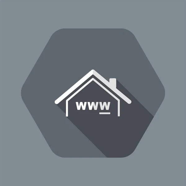 Agencia inmobiliaria en línea - Vector icono web — Vector de stock