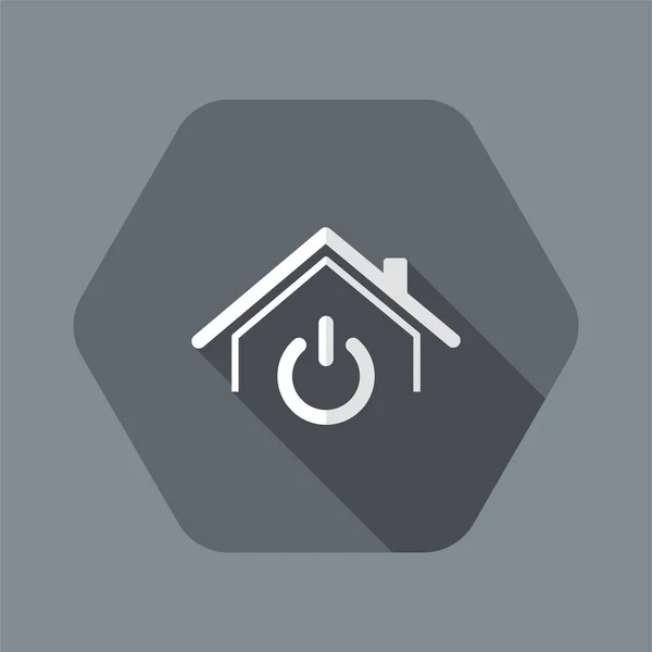 집 전원 스위치-벡터 웹 아이콘 — 스톡 벡터