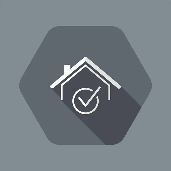 Checking house - Vector web icon — Stock Vector