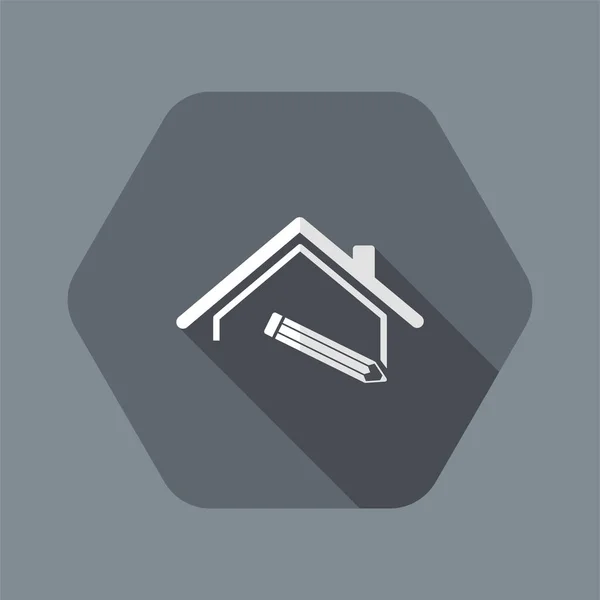 Hus design - vektor web icon — Stock vektor