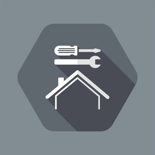 Serviços de reparação de casas - Ícone web vetorial — Vetor de Stock