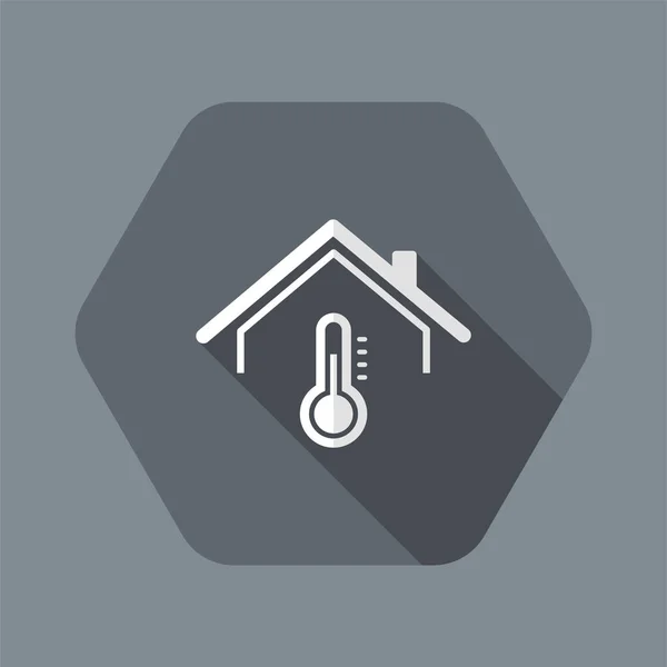 家の温度 - ベクターの web アイコン — ストックベクタ