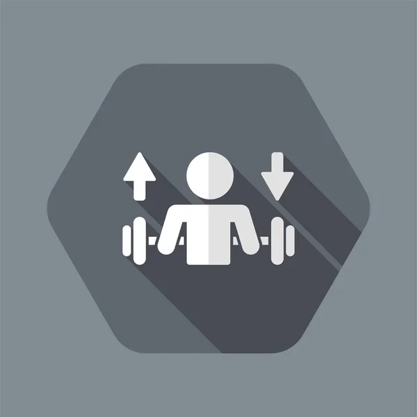 Gym training guide  - Vector web icon — Stock Vector