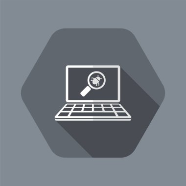 Virüs bulmak - vektör web simgesi