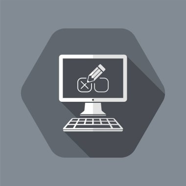 Web testi ile çoktan seçmeli sorular - vektör web simgesi