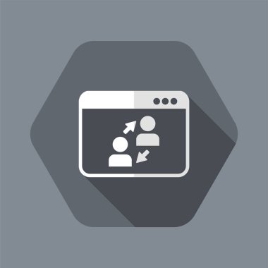 Dijital ağ - vektör web simgesi