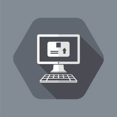 Teslim Internet hizmeti - vektör düz simgesi