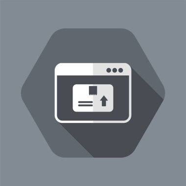 Teslim Internet hizmeti - vektör düz simgesi