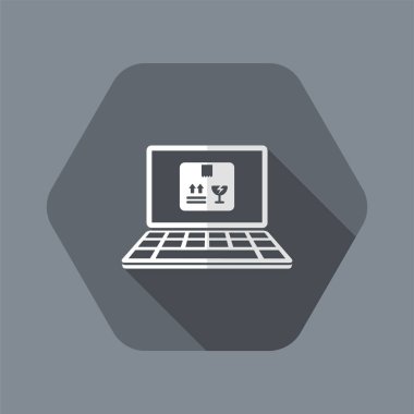 Teslim Internet hizmeti - vektör düz simgesi