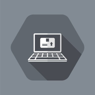 Teslim Internet hizmeti - vektör düz simgesi