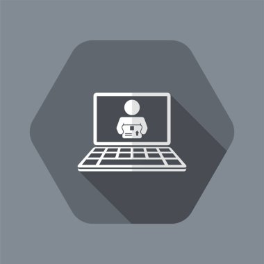 Teslimat Hizmetleri - kurye veya posta simgesi - vektör düz simgesi