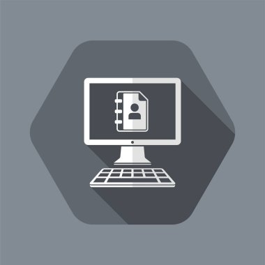 Adres defteri uygulaması - vektör düz simgesi