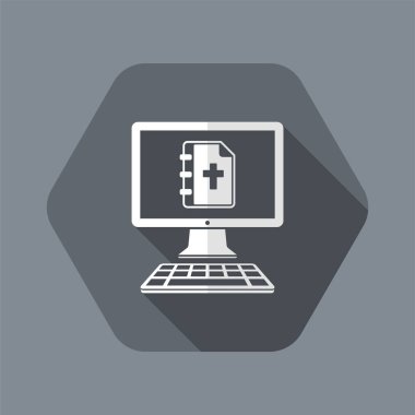 Online İncil kitap - vektör düz simgesi