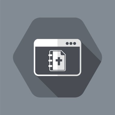 Online İncil kitap - vektör düz simgesi