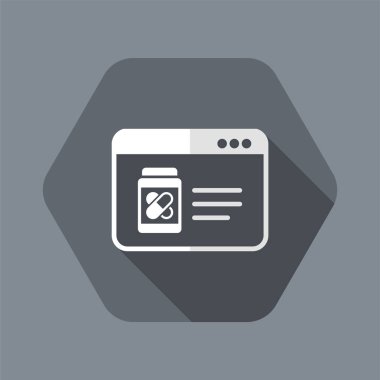 Online eczane - vektör düz simgesi