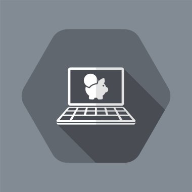 Web Hizmetleri - vektör düz simgesi kaydetme para