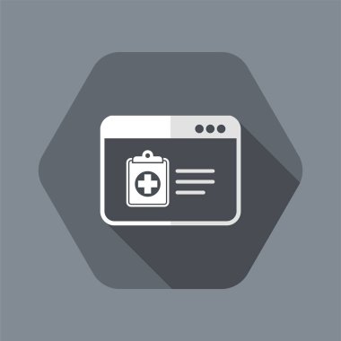 Tıbbi web hizmetleri - vektör düz simgesi