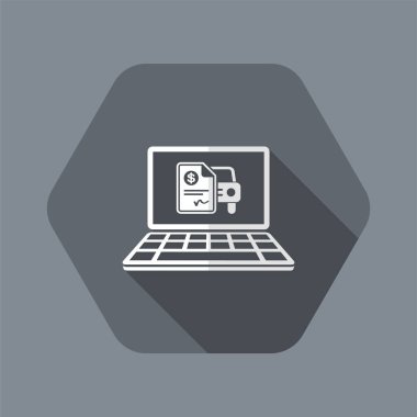 Otomotiv online alıntı - Doları - vektör düz simgesi