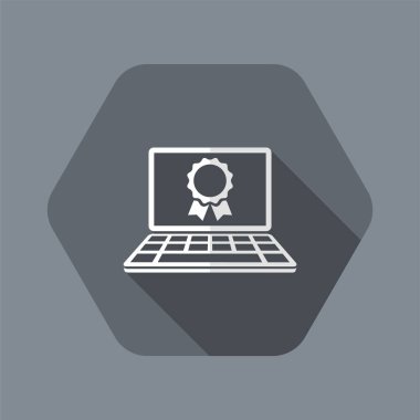 En kaliteli bilgisayar veya uygulama - vektör düz simgesi