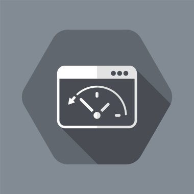 Geri uygulama zaman - vektör düz simgesi