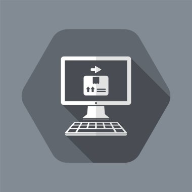 Kurye Web sitesi düğmesi - vektör düz simgesi