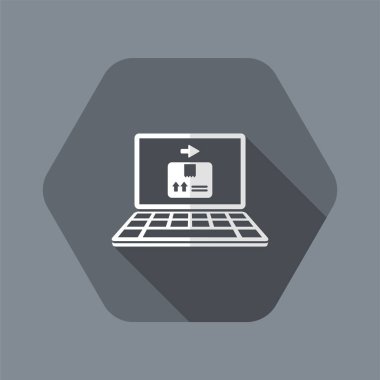 Kurye Web sitesi düğmesi - vektör düz simgesi