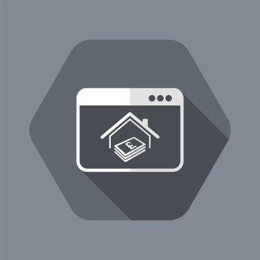 Gayrimenkul yatırım - vektör düz simgesi