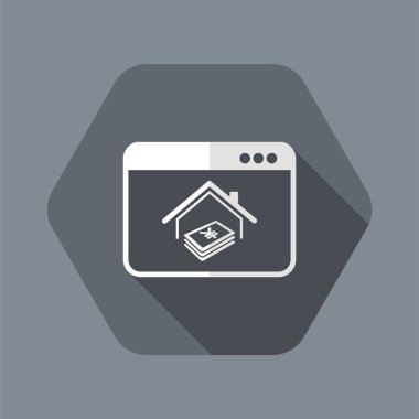 Gayrimenkul yatırım - vektör düz simgesi