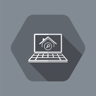 Web sitesi için bul home - vektör bilgisayar uygulama simgesi