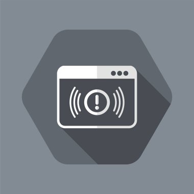 Uyarı penceresi - vektör simge bilgisayar uygulama