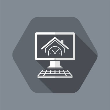 Son dakika Emlak internet promo - vektör simge hesaplama için