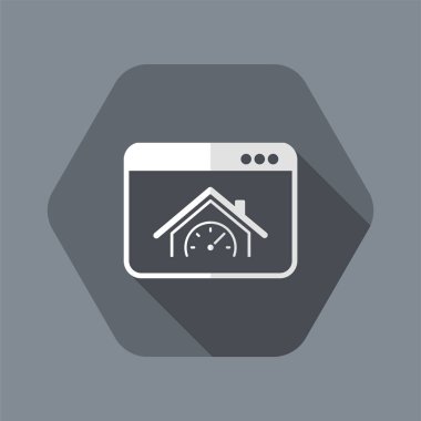 Ev performans - vektör simge bilgisayar Web sitesi veya applicat için