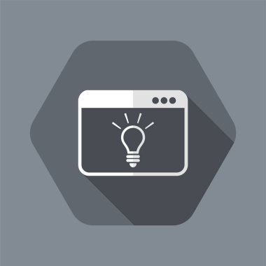 Yenilikçi süreç - vektör simge bilgisayar Web sitesi veya harmoni
