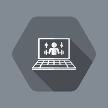 Jimnastik salonu iş - vektör simge bilgisayar Web sitesi veya uygulama için