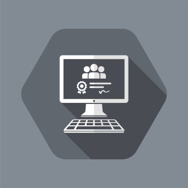 Sertifikalı takım - vektör simge bilgisayar Web sitesi veya uygulama için