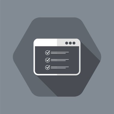 Denetim listesi dijital belge - bilgisayar Web sitesi için vektör simge veya