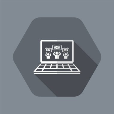 Adv taş - vektör simge bilgisayar Web sitesi veya uygulama için