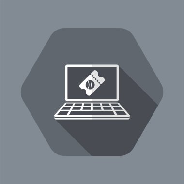 Spor Bilet rezervasyon - vektör simge bilgisayar Web sitesi veya çelikler için