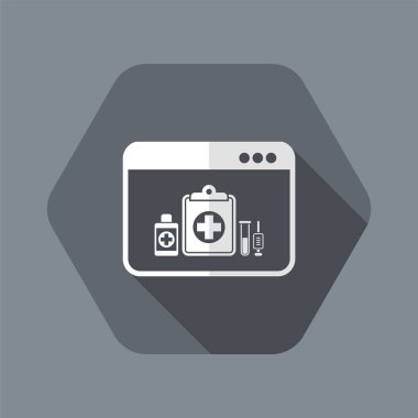 Tıbbi dijital sayfa - vektör simge bilgisayar Web sitesi veya çelikler için