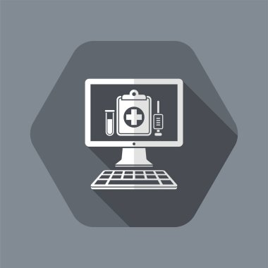 Tıbbi dijital sayfa - vektör simge bilgisayar Web sitesi veya çelikler için