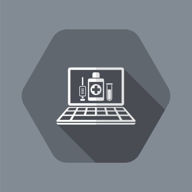 Tıbbi dijital sayfa - vektör simge bilgisayar Web sitesi veya çelikler için