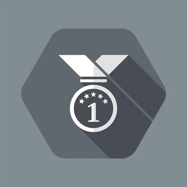 Pierwsze miejsce medal - Vector web icon — Wektor stockowy